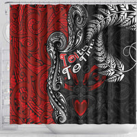 Aotearoa Toitu Te Tiriti Shower Curtain New Zealand Honour the Treaty - Te Tiriti Is Us LT03 - Polynesian Pride