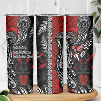 Aotearoa Toitu Te Tiriti Skinny Tumbler New Zealand Honour the Treaty - Te Tiriti Is Us LT03 - Polynesian Pride