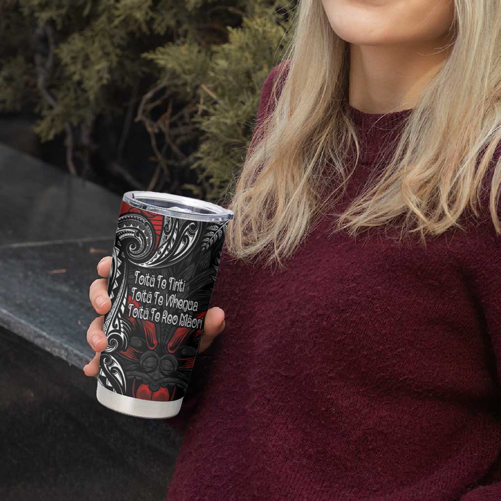Aotearoa Toitu Te Tiriti Tumbler Cup New Zealand Honour the Treaty - Te Tiriti Is Us LT03 - Polynesian Pride