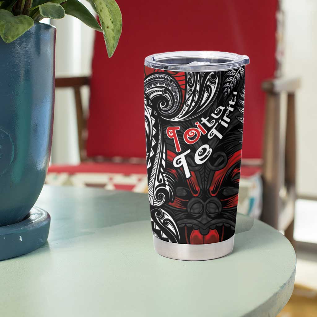 Aotearoa Toitu Te Tiriti Tumbler Cup New Zealand Honour the Treaty - Te Tiriti Is Us LT03 - Polynesian Pride