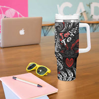 Aotearoa Toitu Te Tiriti Tumbler With Handle New Zealand Honour the Treaty - Te Tiriti Is Us LT03 - Polynesian Pride