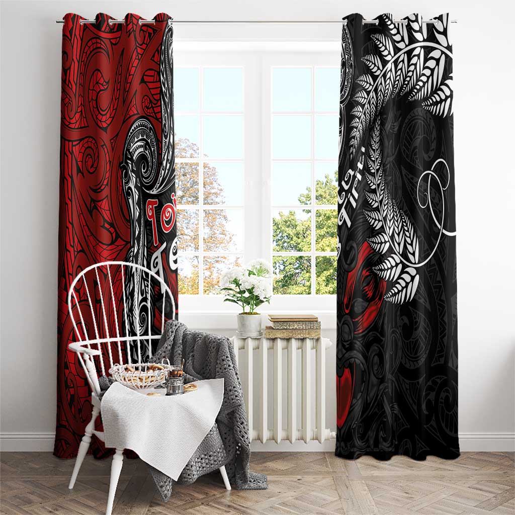 Aotearoa Toitu Te Tiriti Window Curtain New Zealand Honour the Treaty - Te Tiriti Is Us LT03 - Polynesian Pride