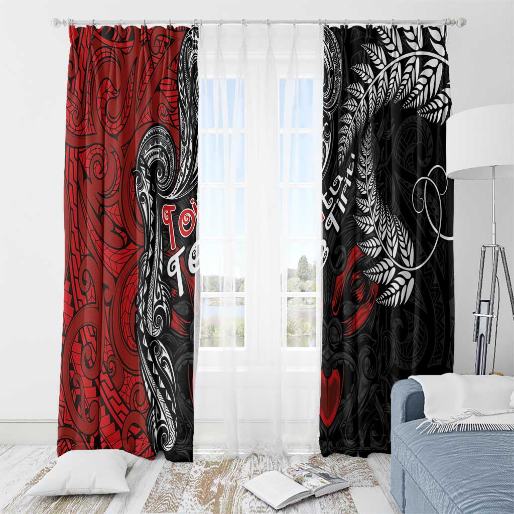Aotearoa Toitu Te Tiriti Window Curtain New Zealand Honour the Treaty - Te Tiriti Is Us LT03 - Polynesian Pride