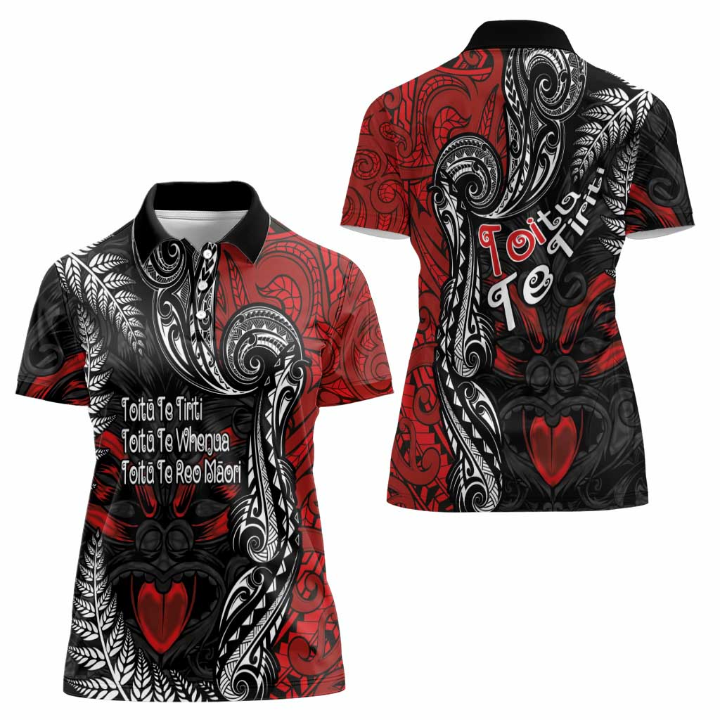 Aotearoa Toitu Te Tiriti Women Polo Shirt New Zealand Honour the Treaty - Te Tiriti Is Us LT03 - Polynesian Pride