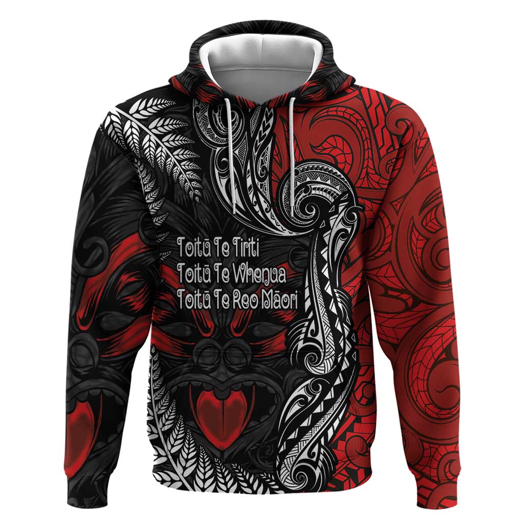 Aotearoa Toitu Te Tiriti Zip Hoodie New Zealand Honour the Treaty - Te Tiriti Is Us LT03 Pullover Hoodie Red - Polynesian Pride