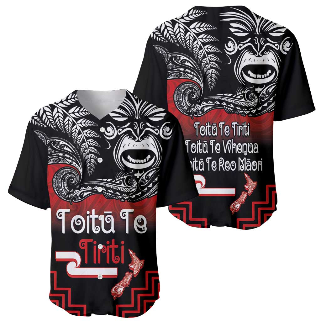 Aotearoa Toitu Te Tiriti Baseball Jersey New Zealand Honour the Treaty - Fight Together LT03 - Polynesian Pride