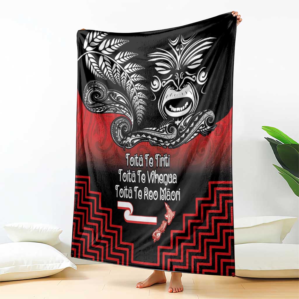 Aotearoa Toitu Te Tiriti Blanket New Zealand Honour the Treaty - Fight Together LT03 - Polynesian Pride