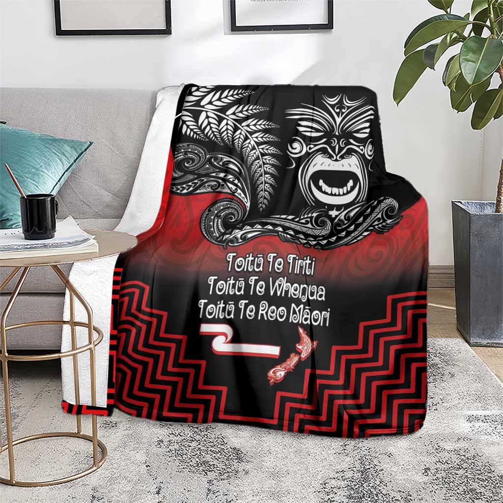Aotearoa Toitu Te Tiriti Blanket New Zealand Honour the Treaty - Fight Together LT03 - Polynesian Pride