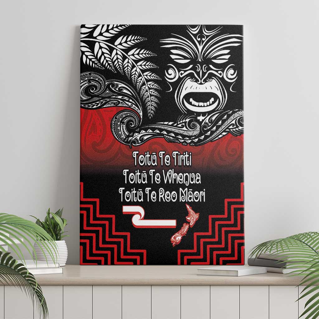 Aotearoa Toitu Te Tiriti Canvas Wall Art New Zealand Honour the Treaty - Fight Together LT03 - Polynesian Pride