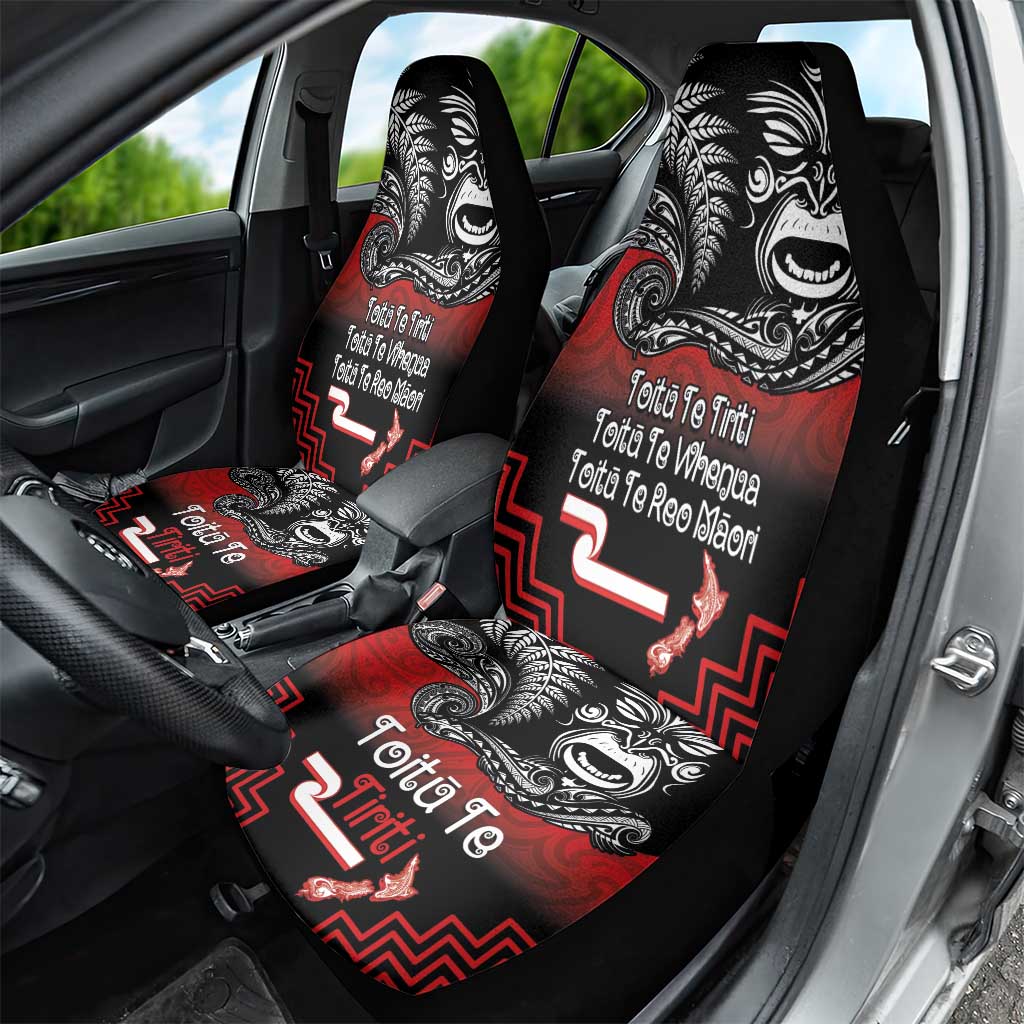 Aotearoa Toitu Te Tiriti Car Seat Cover New Zealand Honour the Treaty - Fight Together LT03 - Polynesian Pride