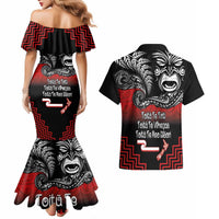 Aotearoa Toitu Te Tiriti Couples Matching Mermaid Dress and Hawaiian Shirt New Zealand Honour the Treaty - Fight Together LT03 - Polynesian Pride
