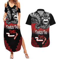 Aotearoa Toitu Te Tiriti Couples Matching Summer Maxi Dress and Hawaiian Shirt New Zealand Honour the Treaty - Fight Together