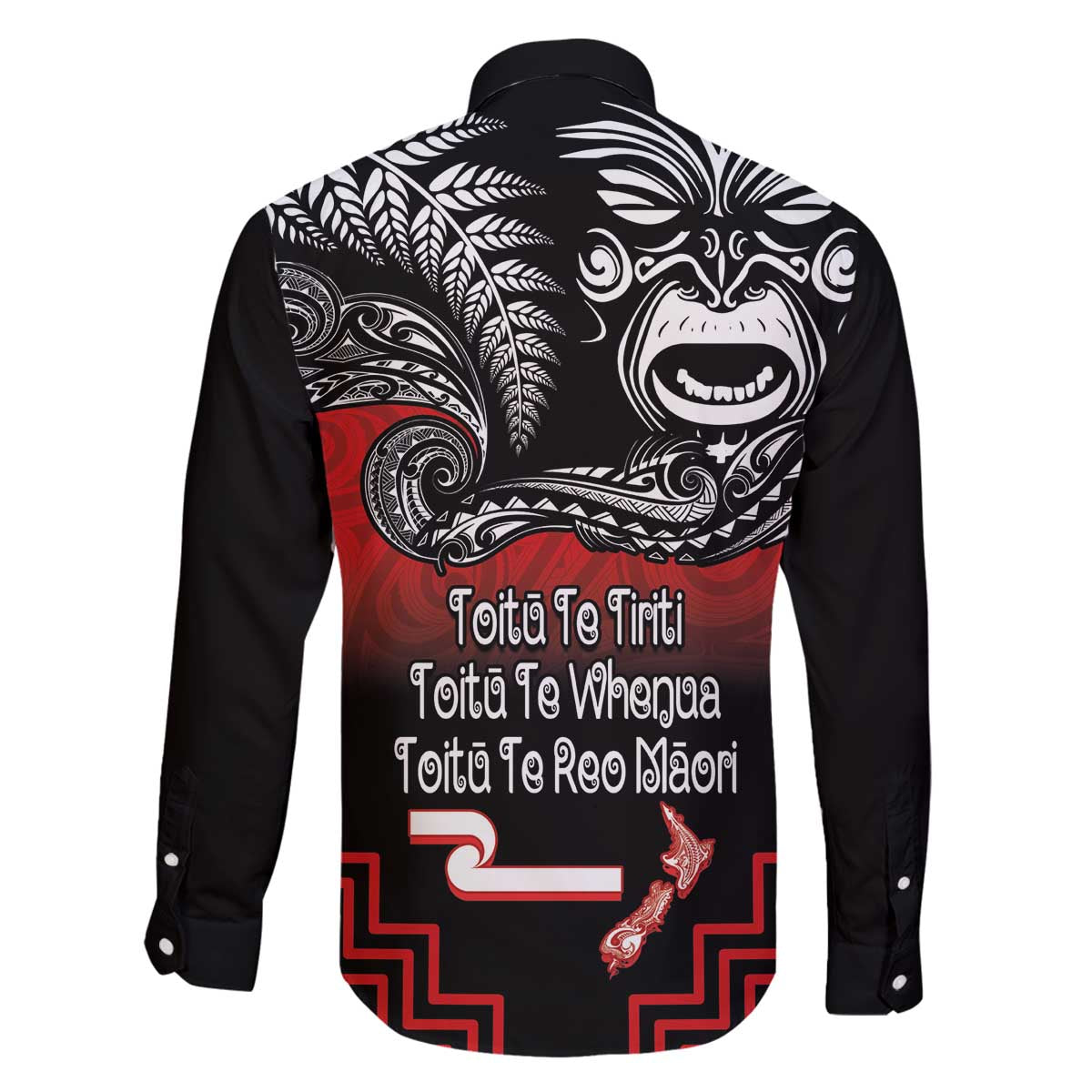 Aotearoa Toitu Te Tiriti Family Matching Off The Shoulder Long Sleeve Dress and Hawaiian Shirt New Zealand Honour the Treaty - Fight Together LT03 - Polynesian Pride