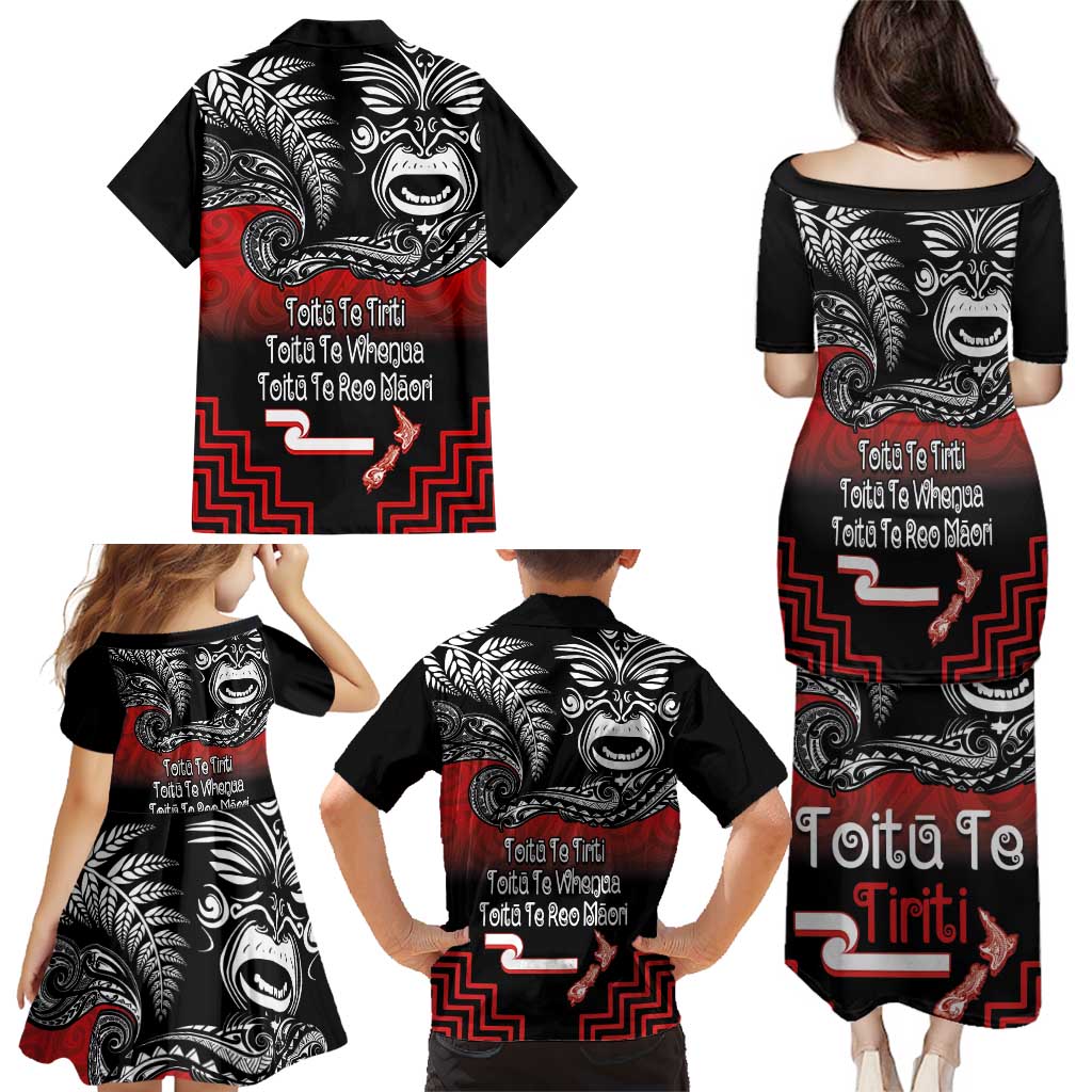 Aotearoa Toitu Te Tiriti Family Matching Puletasi and Hawaiian Shirt New Zealand Honour the Treaty - Fight Together LT03 - Polynesian Pride