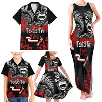 Aotearoa Toitu Te Tiriti Family Matching Tank Maxi Dress and Hawaiian Shirt New Zealand Honour the Treaty - Fight Together LT03 - Polynesian Pride