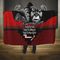 Aotearoa Toitu Te Tiriti Hooded Blanket New Zealand Honour the Treaty - Fight Together LT03 - Polynesian Pride