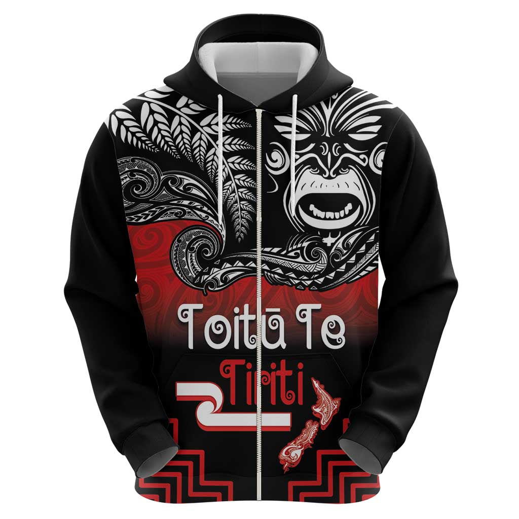 Aotearoa Toitu Te Tiriti Hoodie New Zealand Honour the Treaty - Fight Together LT03 - Polynesian Pride