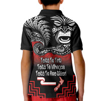 Aotearoa Toitu Te Tiriti Kid Polo Shirt New Zealand Honour the Treaty - Fight Together LT03 - Polynesian Pride