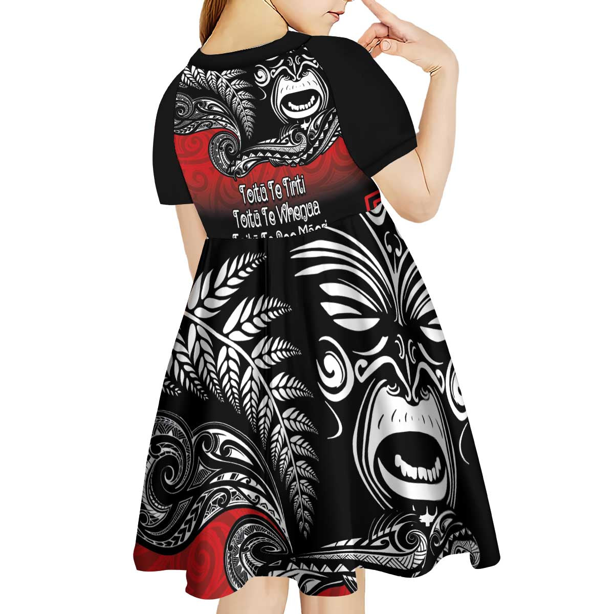 Aotearoa Toitu Te Tiriti Kid Short Sleeve Dress New Zealand Honour the Treaty - Fight Together LT03 - Polynesian Pride