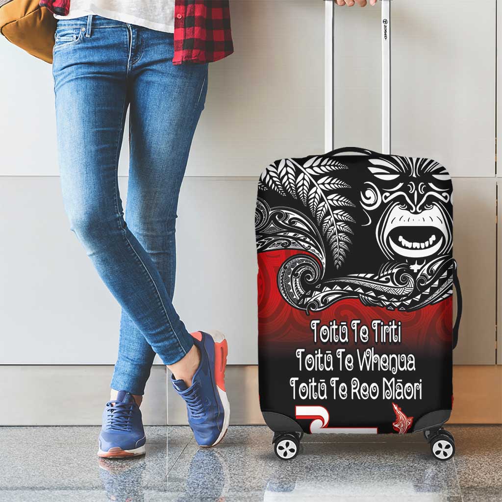 Aotearoa Toitu Te Tiriti Luggage Cover New Zealand Honour the Treaty - Fight Together LT03 - Polynesian Pride