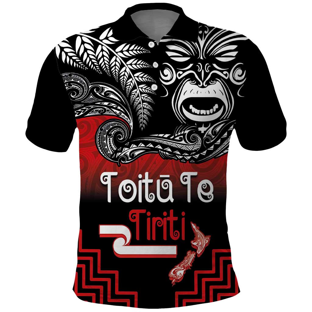 Aotearoa Toitu Te Tiriti Polo Shirt New Zealand Honour the Treaty - Fight Together LT03 Red - Polynesian Pride