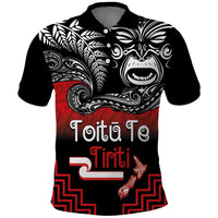 Aotearoa Toitu Te Tiriti Polo Shirt New Zealand Honour the Treaty - Fight Together LT03 Red - Polynesian Pride