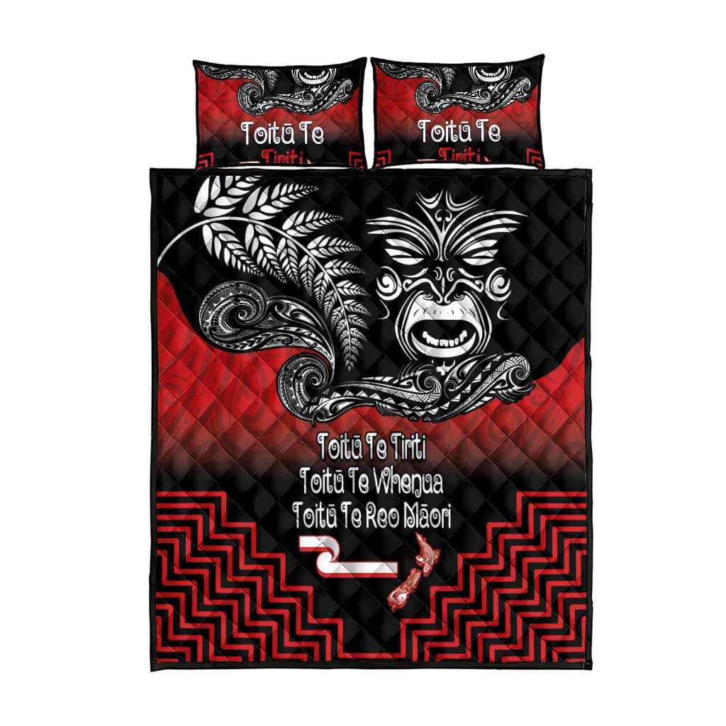 Aotearoa Toitu Te Tiriti Quilt Bed Set New Zealand Honour the Treaty - Fight Together LT03 - Polynesian Pride