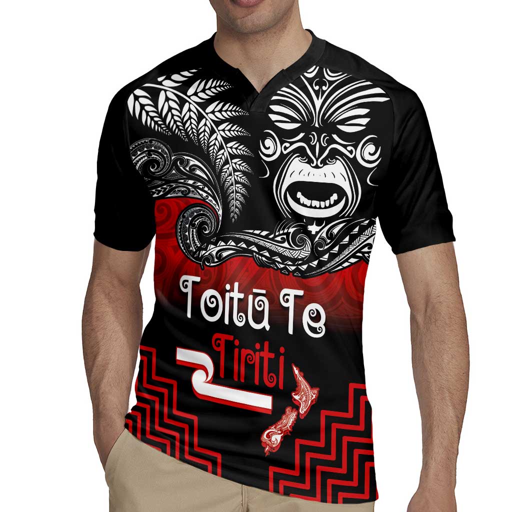 Aotearoa Toitu Te Tiriti Rugby Jersey New Zealand Honour the Treaty - Fight Together LT03 - Polynesian Pride