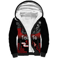 Aotearoa Toitu Te Tiriti Sherpa Hoodie New Zealand Honour the Treaty - Fight Together LT03 Unisex Red - Polynesian Pride