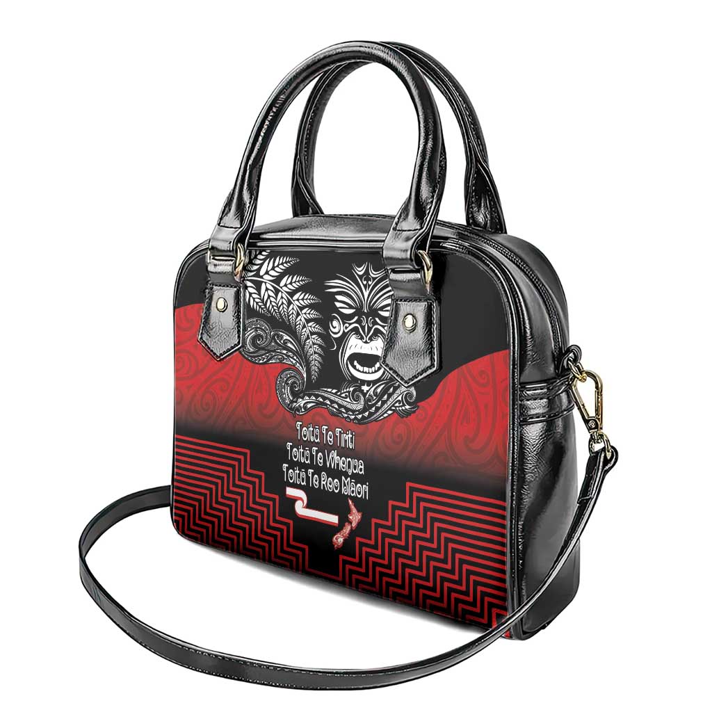 Aotearoa Toitu Te Tiriti Shoulder Handbag New Zealand Honour the Treaty - Fight Together LT03 - Polynesian Pride