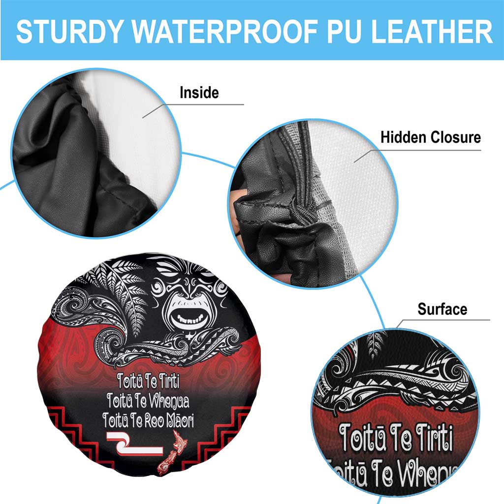 Aotearoa Toitu Te Tiriti Spare Tire Cover New Zealand Honour the Treaty - Fight Together LT03 - Polynesian Pride