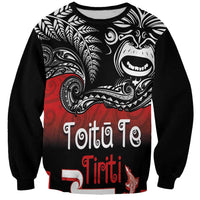 Aotearoa Toitu Te Tiriti Sweatshirt New Zealand Honour the Treaty - Fight Together LT03 Unisex Red - Polynesian Pride
