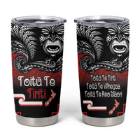 Aotearoa Toitu Te Tiriti Tumbler Cup New Zealand Honour the Treaty - Fight Together LT03 Red - Polynesian Pride