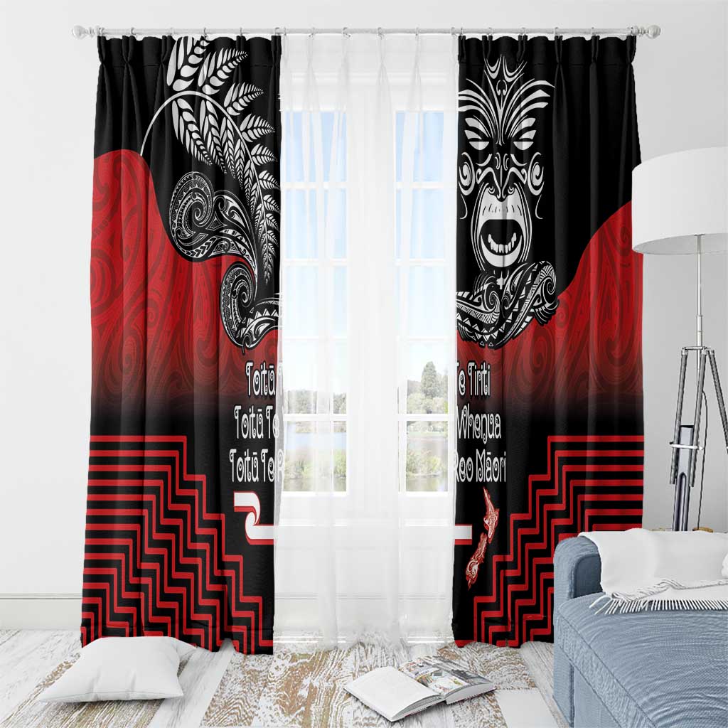 Aotearoa Toitu Te Tiriti Window Curtain New Zealand Honour the Treaty - Fight Together LT03 - Polynesian Pride