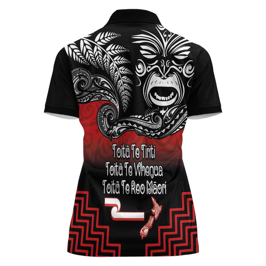 Aotearoa Toitu Te Tiriti Women Polo Shirt New Zealand Honour the Treaty - Fight Together LT03 - Polynesian Pride