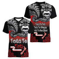 Aotearoa Toitu Te Tiriti Women V-Neck T-Shirt New Zealand Honour the Treaty - Fight Together
