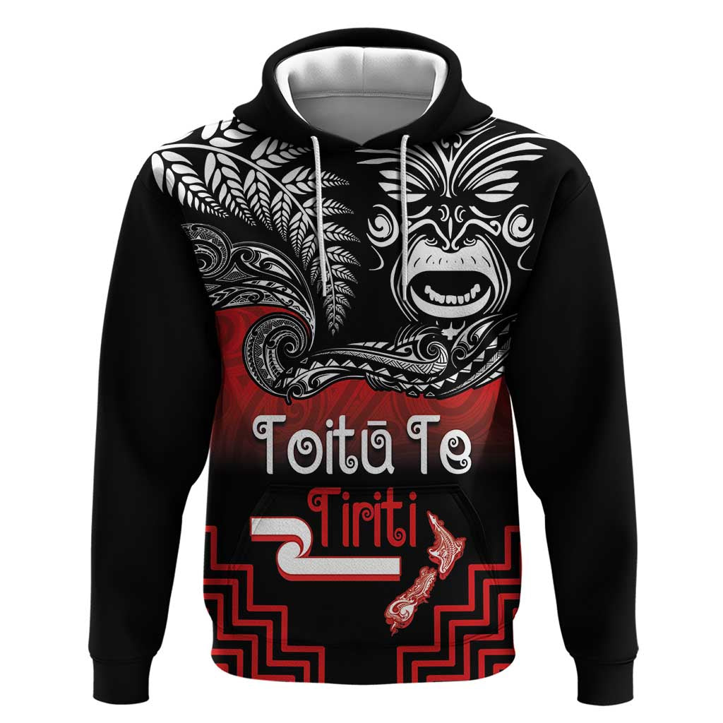 Aotearoa Toitu Te Tiriti Zip Hoodie New Zealand Honour the Treaty - Fight Together LT03 Pullover Hoodie Red - Polynesian Pride