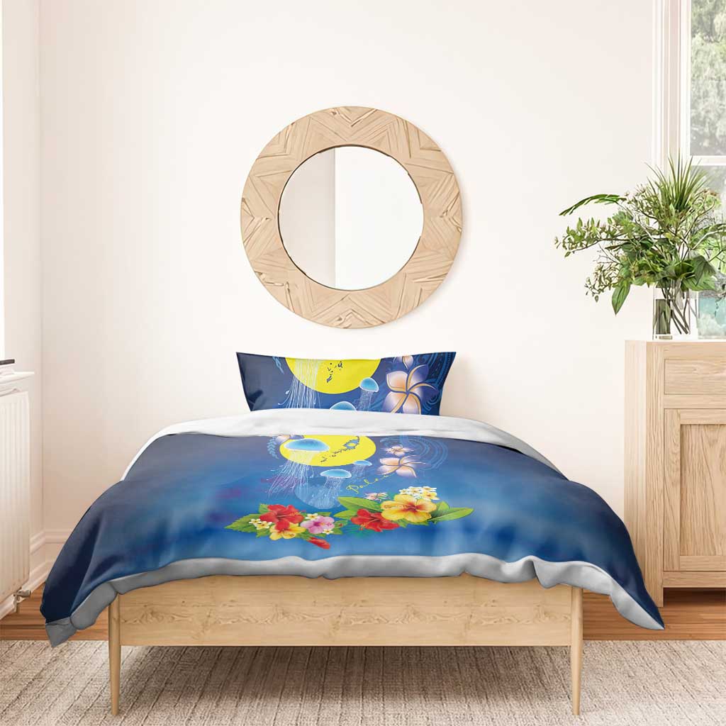 Palau Jellyfish Bedding Set Ocean Heritage Tropical Plants - Polynesian Pride