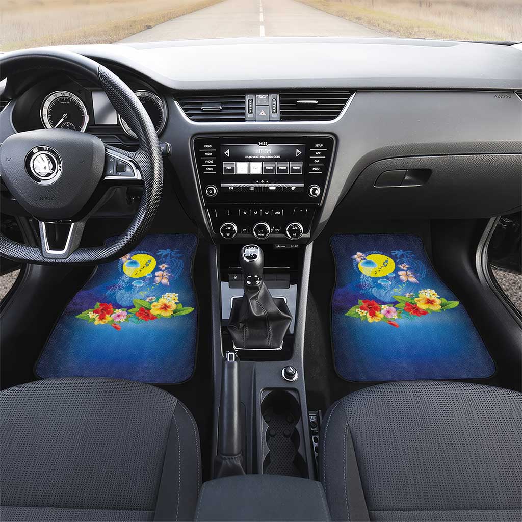 Palau Jellyfish Car Mats Ocean Heritage Tropical Plants - Polynesian Pride