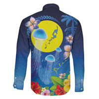 Palau Jellyfish Family Matching Summer Maxi Dress and Hawaiian Shirt Ocean Heritage Tropical Plants LT03 - Polynesian Pride