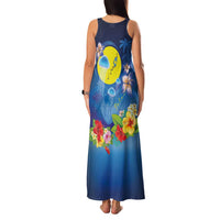 Palau Jellyfish Family Matching Tank Maxi Dress and Hawaiian Shirt Ocean Heritage Tropical Plants LT03 - Polynesian Pride