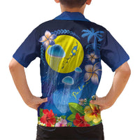 Palau Jellyfish Hawaiian Shirt Ocean Heritage Tropical Plants - Polynesian Pride