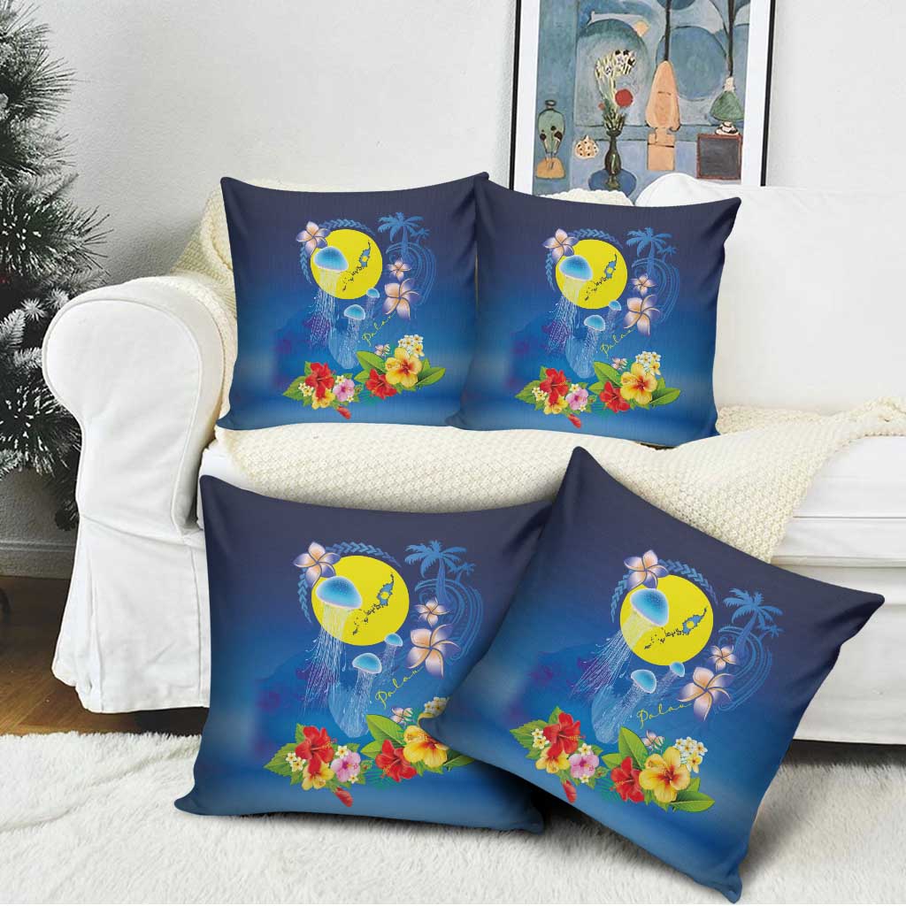 Palau Jellyfish Pillow Cover Ocean Heritage Tropical Plants - Polynesian Pride