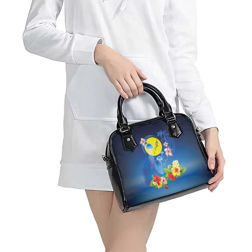 Palau Jellyfish Shoulder Handbag Ocean Heritage Tropical Plants - Polynesian Pride