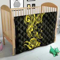 Hawaiian Manta Rays Quilt Tribal Hibiscus Polynesian Tattoos Yellow Color LT03 - Polynesian Pride