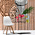 Guam Seal and Latte Stone With Ethnic Tapa Pattern Window Curtain Peach Fuzz Color LT03 - Polynesian Pride
