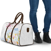 Hawaiian and Japanese Culture Together Travel Bag Tribal Motifs with Lei and Japanese Sakura Pattern LT03 - Polynesian Pride