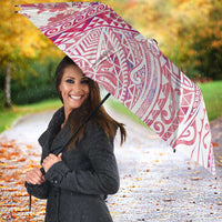 Hawaiian and Japanese Culture Together Umbrella Tropical Honu with Japanese Elements Pink Color