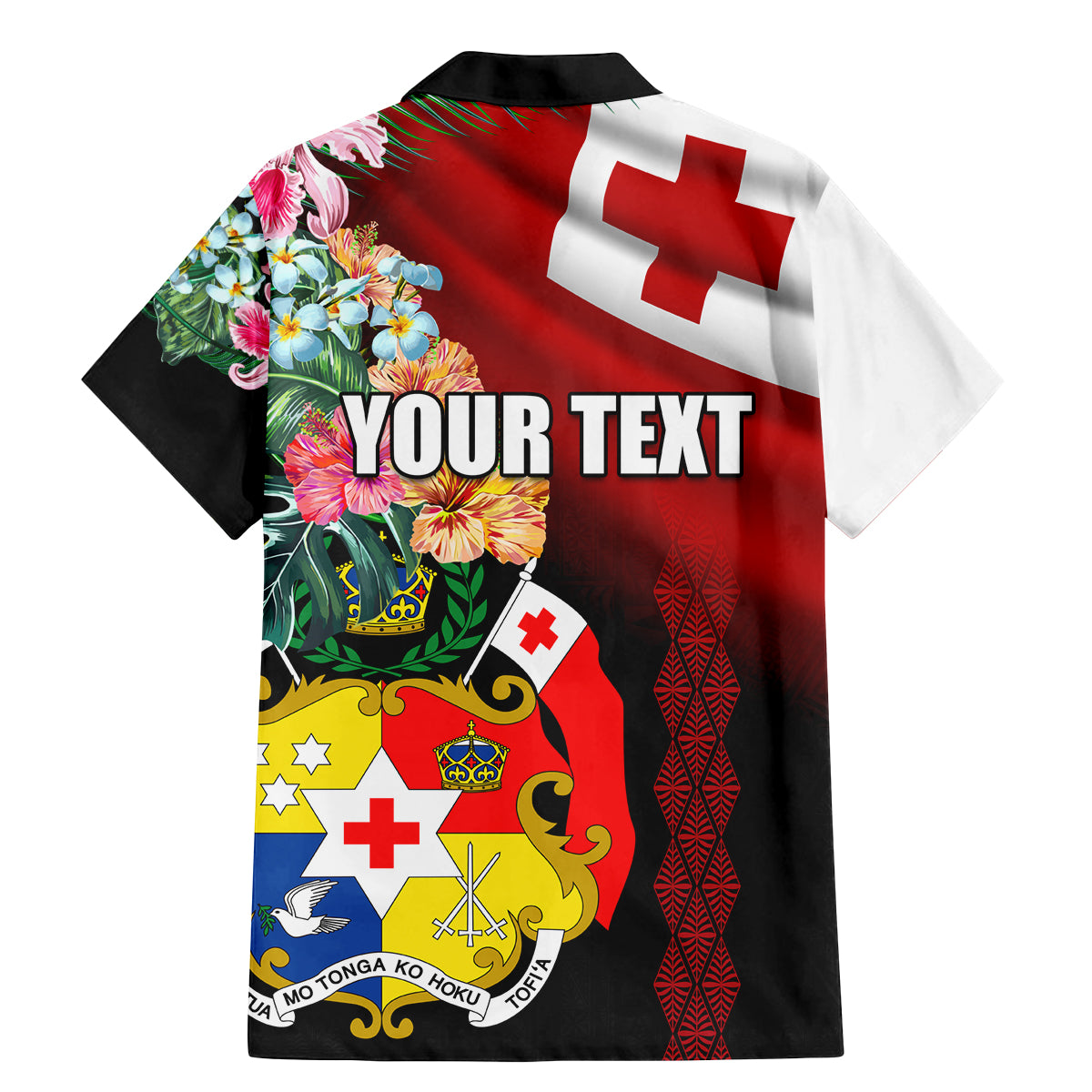 Personalised Tonga Emancipation Day Family Matching Mermaid Dress and Hawaiian Shirt Flag Map and Hibiscus Flower Ngatu Pattern LT03 - Polynesian Pride