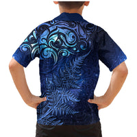 New Zealand Matariki Family Matching Mermaid Dress and Hawaiian Shirt Maori Pattern and Silver Fern LT03 - Polynesian Pride